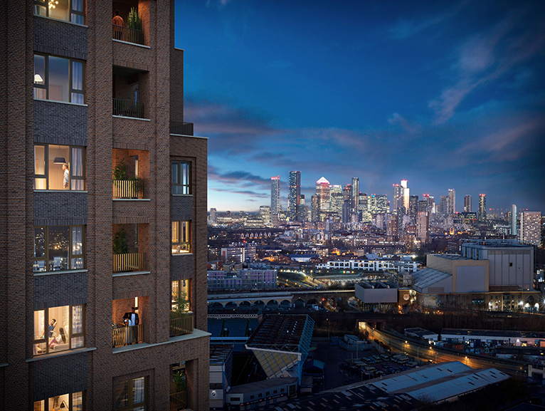 BARRATT LONDON 'BERMONDSEY HEIGHTS' PROJESN TANITTI